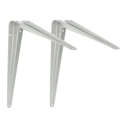 AMIG Plankdrager/planksteun - metaal - zilver - H450 x B400 mm 4
