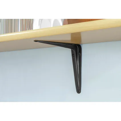 AMIG Plankdrager/planksteun - metaal - zwart - 150 x 125 mm 3