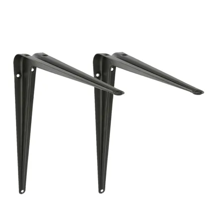 AMIG Plankdrager/planksteun - metaal - zwart - H300 x B250 mm 2