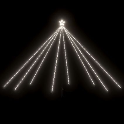 vidaXL Lumières d'arbre de Noël Int/Ext 576 LED blanc froid 3,6 m