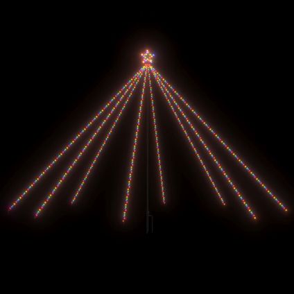 vidaXL Lumières d'arbre de Noël Int/Ext 576 LED colorées 3,6 m
