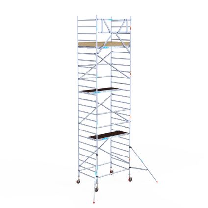 Euroscaffold échafaudage mobile de base - Echafaudage professionnel 135x190 cm - 8,2 mètres de hauteur de travail