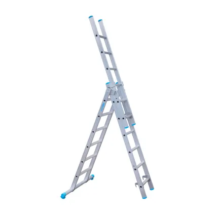 Eurostairs rechte driedelige ladder - Reform ladder - 3x6 sporten 2