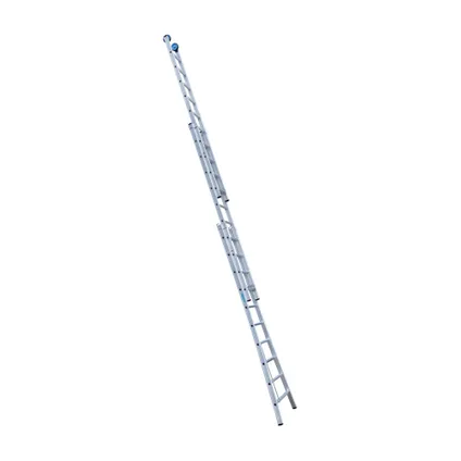 Eurostairs uitgebogen driedelige ladder - Reform ladder - 3x10 sporten + gevelrollen 3