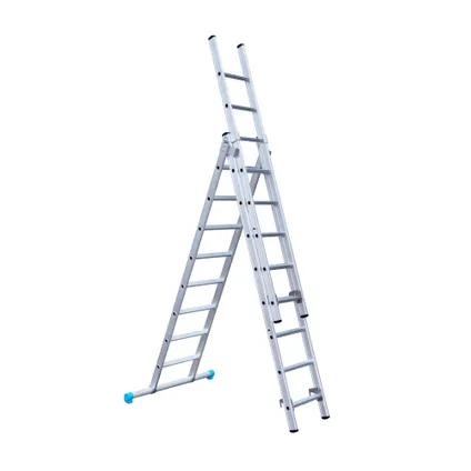 Eurostairs rechte driedelige ladder - Reform ladder - 3x8 sporten 2