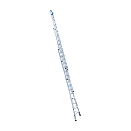 Eurostairs uitgebogen driedelige ladder - Reform ladder - 3x14 sporten + gevelrollen 2