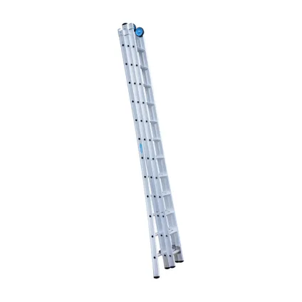 Eurostairs uitgebogen driedelige ladder - Reform ladder - 3x12 sporten + gevelrollen 4