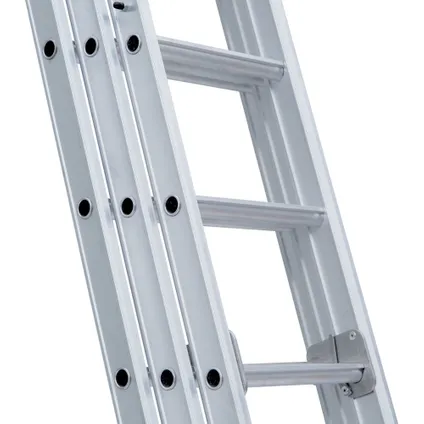 Eurostairs rechte driedelige ladder - Reform ladder - 3x14 sporten + gevelrollen 5