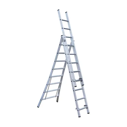 Eurostairs uitgebogen driedelige ladder - Reform ladder - 3x8 sporten 2
