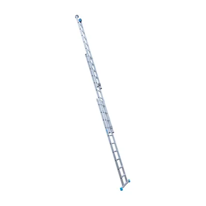 Eurostairs rechte driedelige ladder - Reform ladder - 3x10 sporten + gevelrollen 3