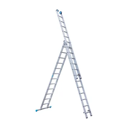 Eurostairs rechte driedelige ladder - Reform ladder - 3x12 sporten + gevelrollen 2