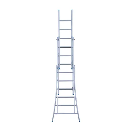 Eurostairs uitgebogen driedelige ladder - Reform ladder - 3x6 sporten 3