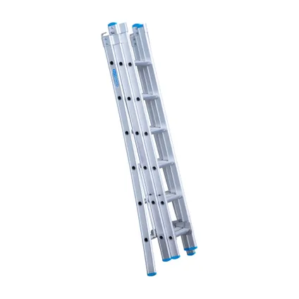 Eurostairs uitgebogen driedelige ladder - Reform ladder - 3x6 sporten 5