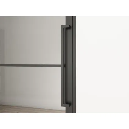 Schulte complete glazen binnendeur - 99 x 236 - helder - 4 vakken - scharnieren links -stalen frame 3