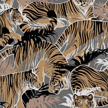 Papier peint vinyle Tiger Squad noir