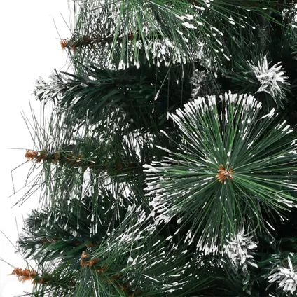 vidaXL Kunstkerstboom met standaard 90 cm PVC groen en wit 3