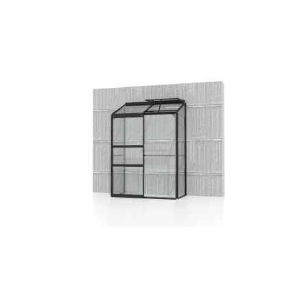 Vitavia muurkas Ida aluminium maat 900 gepoedercoat zwart ESG 3mm 4