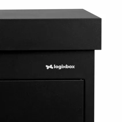 Logixbox pakketbrievenbus Multibox S Wandmodel Zwart 7