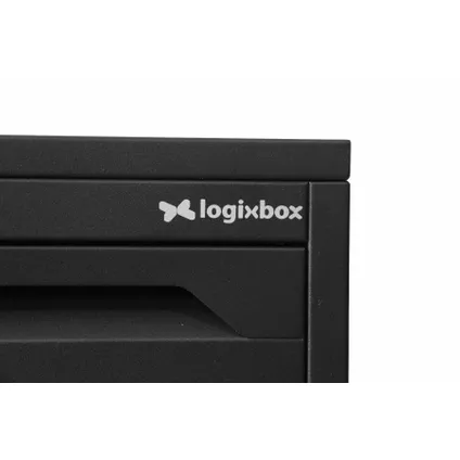 Logixbox pakketbrievenbus Frontbox Inbouw Achteruitname Uni Grijs 10