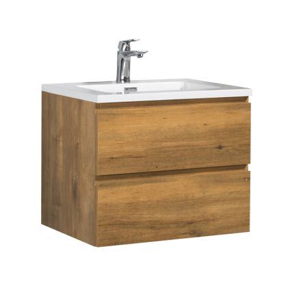 Meuble de salle de bain Angela 60 cm lavabo Chene – Armoire de rangement