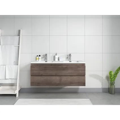 Meuble de salle de bain Angela 120 cm - Badplaats - Marron – Armoire rangement 6