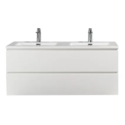Meuble de salle de bain Angela 120 cm - Badplaats - blanc brillant – Armoire 3