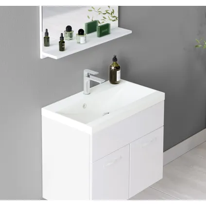 Meuble de salle de bain Montreal 01 60 cm - Badplaats - Blanc Brillant - Armoire 3