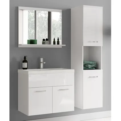 Meuble de salle de bain Montreal 01 60 cm - Badplaats - Blanc Brillant - Armoire 4
