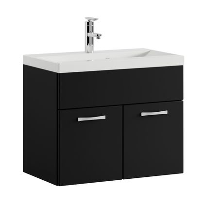 Meuble de salle de bain Montreal 01 60 cm - Badplaats - Noir mat - Armoire