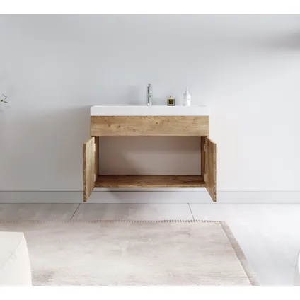 Meuble de salle de bain Paso 01 - Badplaats - 80 cm - Chene - Armoire meuble 4