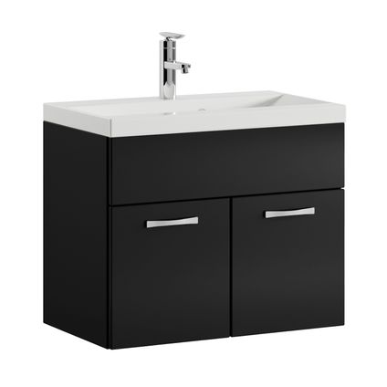 Meuble de salle de bain Montreal 01 60 cm - Badplaats - Noir Brillant - Armoire