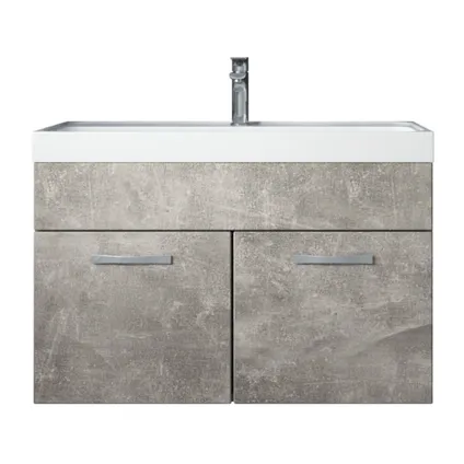 Meuble de salle de bain Paso 01 - Badplaats - 80 cm - Beton gris - Armoire