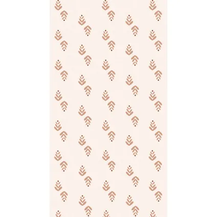 Bibelotte - Vliesbehang - Cappuccino - Roze - 2x 50x270cm - Trendy Kinderbehang