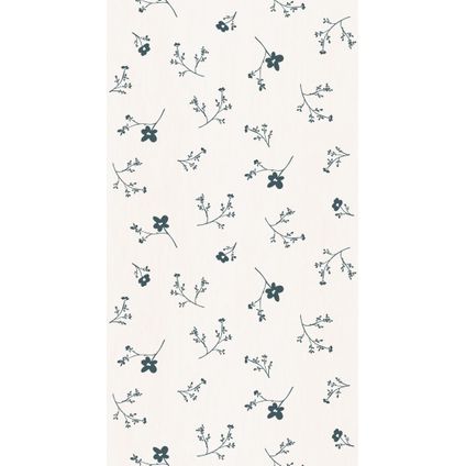 Bibelotte - Vliesbehang - Bloemenzee Groot - Denimblauw - 2x 50x270cm - Trendy Kinderbehang