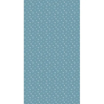 Papier peint intissé - Bibelotte - Mer de fleurs petite - Bleu - 2x 50x270cm - Trendy Kinderbehang
