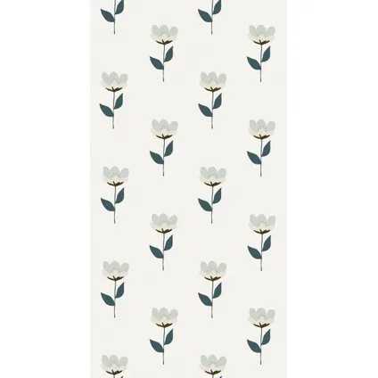 Papier peint intissé - Bibelotte - Fleur rétro - Bleu - 2x 50x270cm - Trendy Kinderbehang