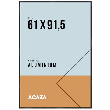 ACAZA - Cadre photo solide, 61 cm x 91,5 cm - Aluminium - Plexiglas- Noir