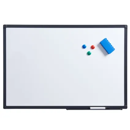 Tableau blanc magnétique 60 x 90 cm avec bordure noire 6