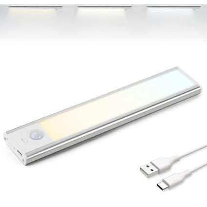 Brendz Kastverlichting - PIR sensor - USB-C - 20 cm - 3 kleurtemperaturen