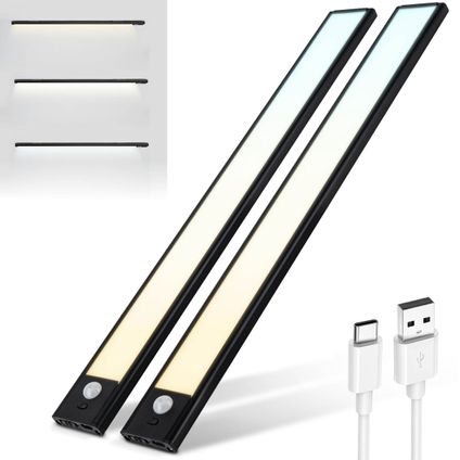 Brendz Éclairage de Placard - Capteur PIR - USB-C - 40 cm - 3 températures de couleur