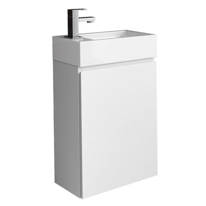 Meuble de salle de bain Angela 40 x 22 cm Blanc Mat - Armoire de rangement