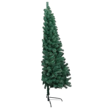 vidaXL Kunstkerstboom met verlichting en kerstballen half 180 cm 5