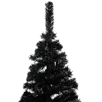 vidaXL Arbre de Noël artificiel pré-éclairé et boules noir 150 cm 3