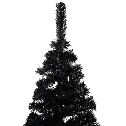 vidaXL Arbre de Noël artificiel pré-éclairé et boules noir 120 cm 4