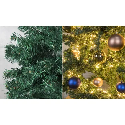 HI Kerstboom met metalen standaard 180 cm groen 3