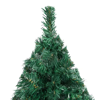 vidaXL Arbre de Noël artificiel pré-éclairé et boules vert 180 cm 4