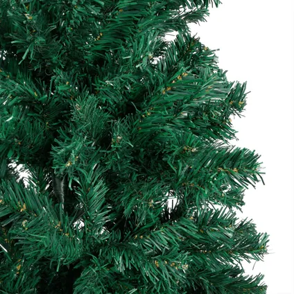 vidaXL Arbre de Noël artificiel pré-éclairé et boules vert 210 cm 3