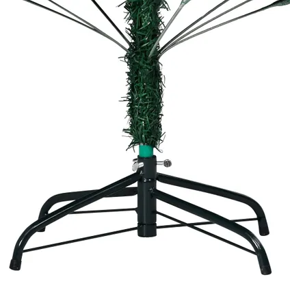 vidaXL Arbre de Noël artificiel pré-éclairé et boules vert 210 cm 5