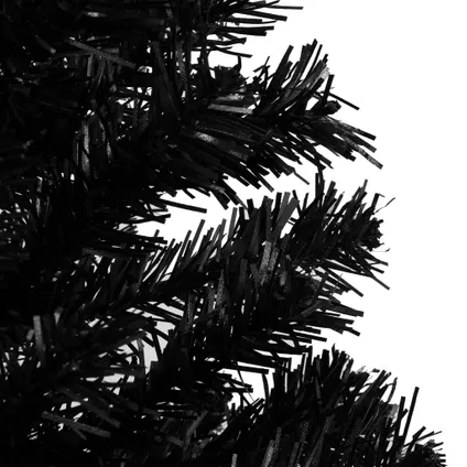 vidaXL Arbre de Noël artificiel pré-éclairé et boules noir 120 cm 5