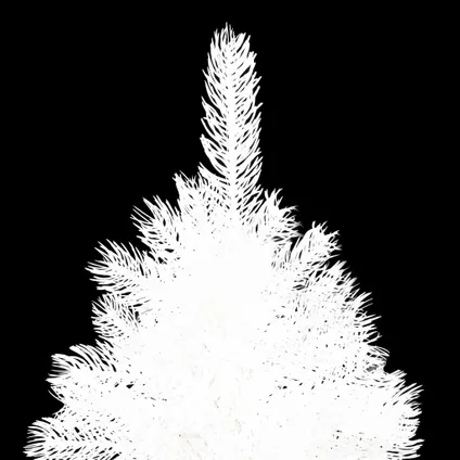 vidaXL Kunstkerstboom met verlichting en kerstballen 180 cm wit 4